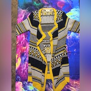 Love Yellow and Black Knit Sweater